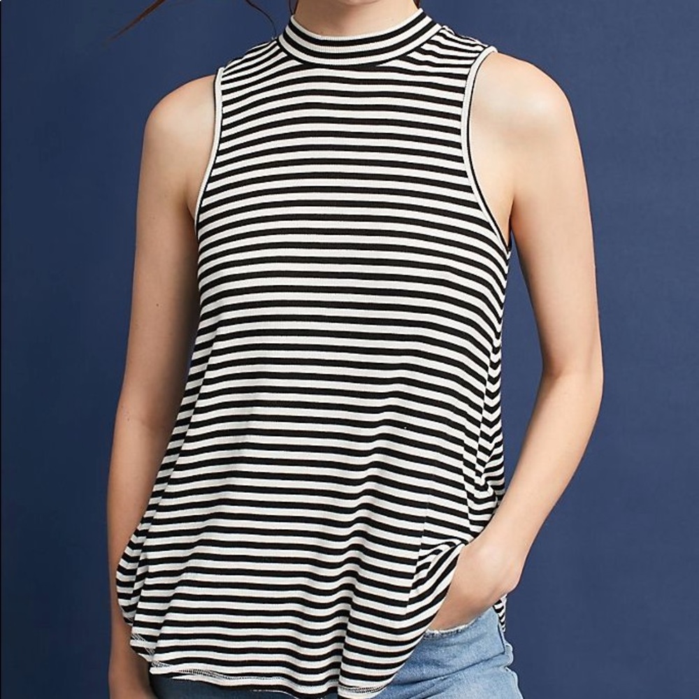 Anthropologie Mock Neck Tank Top